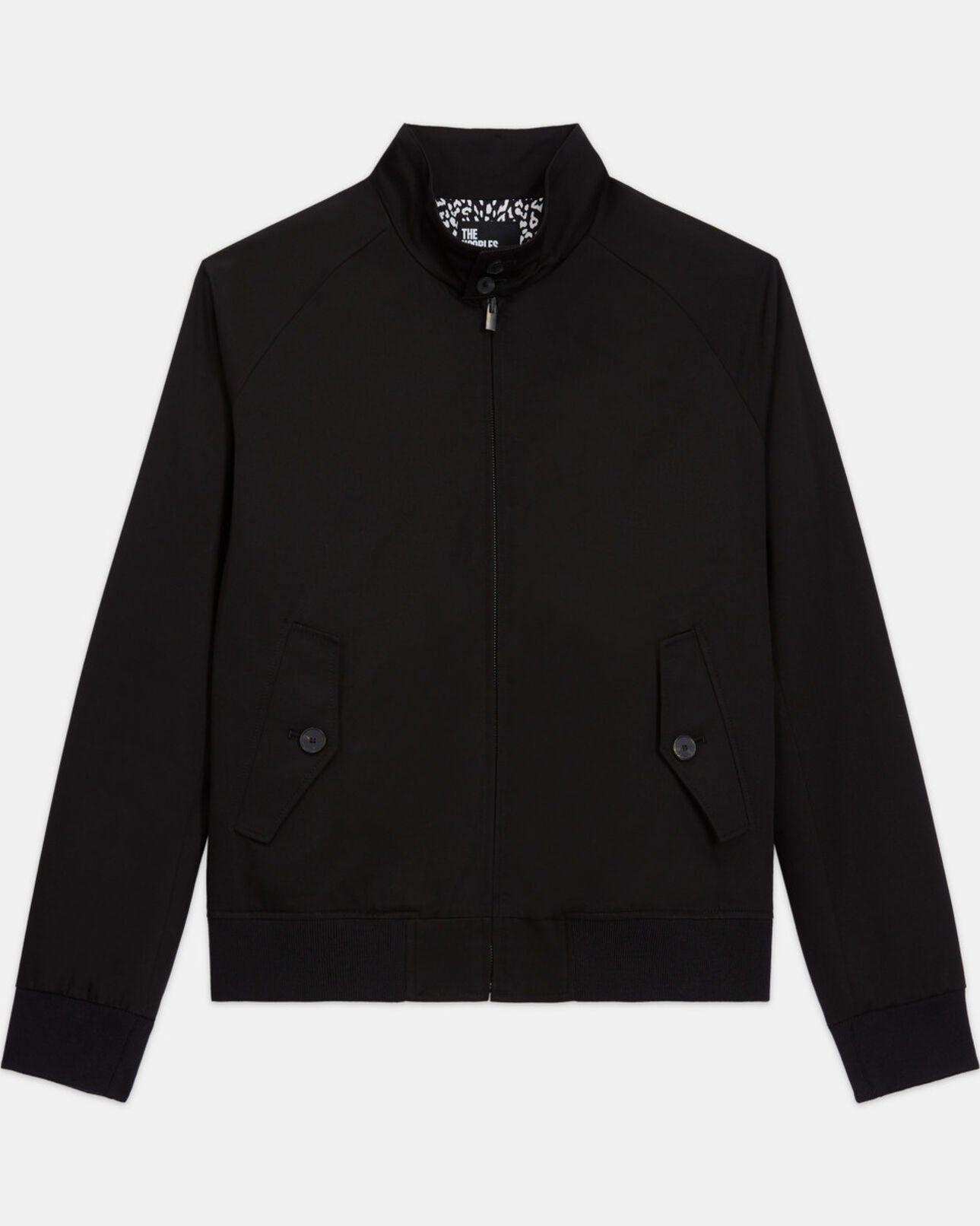 The Kooples HOMME BLACK blouson noir doublure léopard