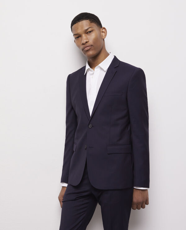 veste de costume bleu marine