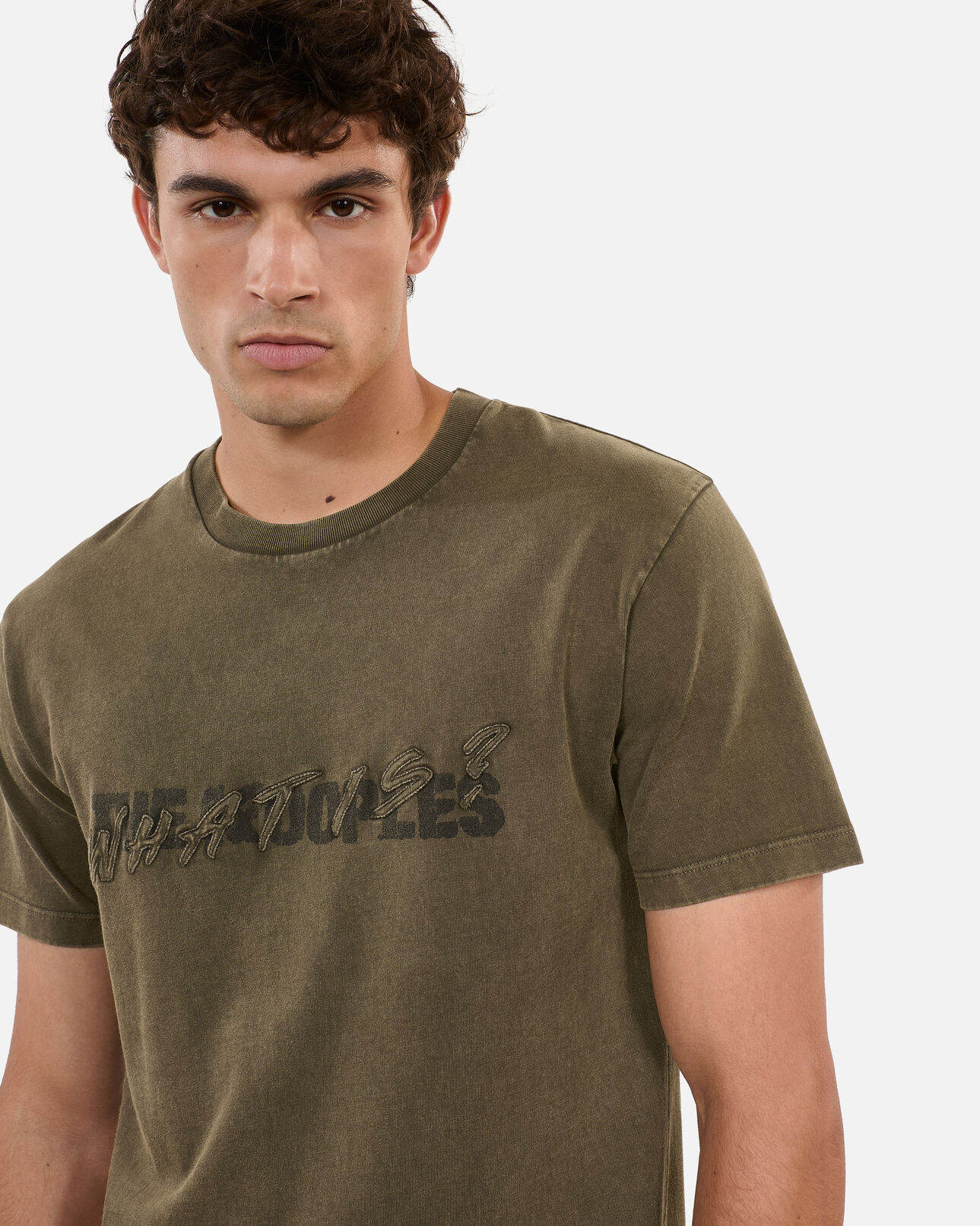 The Kooples MEN KAKI khaki what t-shirt