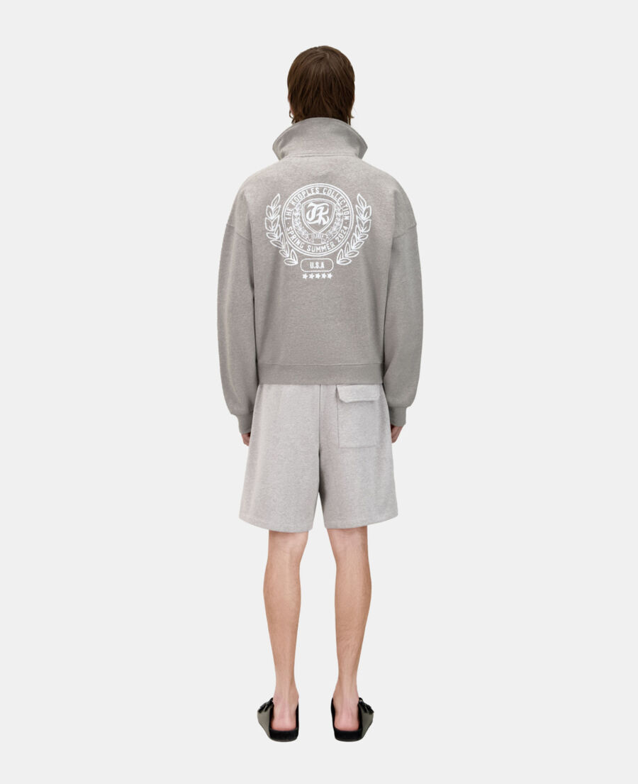 The Kooples H ARDOISE grey sweatshirt with blazon serigraphy