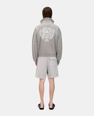 The Kooples H ARDOISE grey sweatshirt with blazon serigraphy