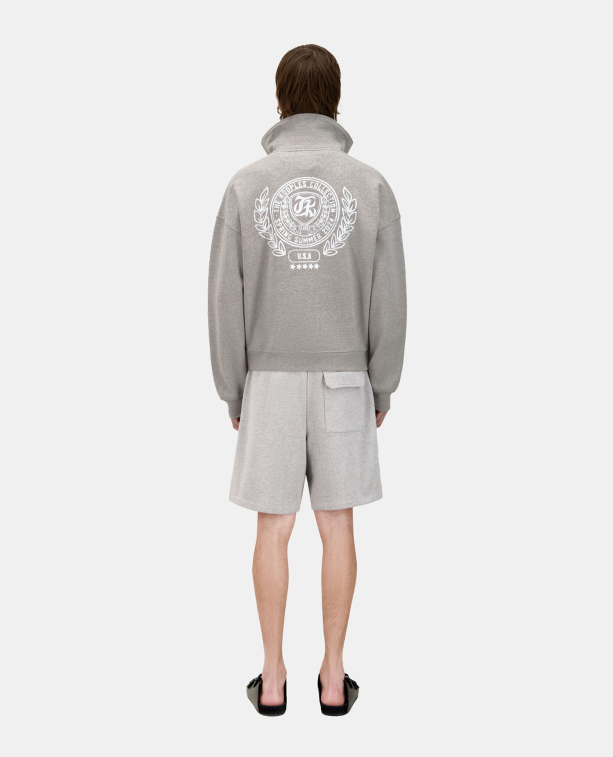 Grey sweatshirt with Blazon serigraphy, ARDOISE, hi-res image number null