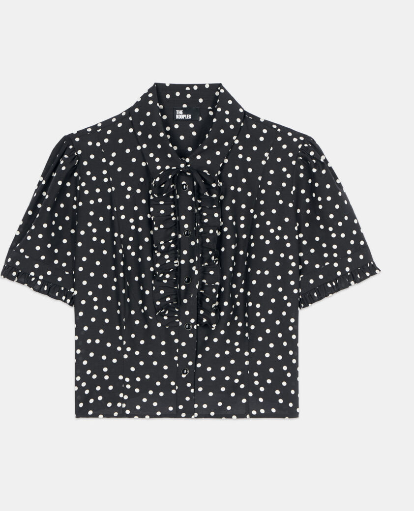The Kooples MUJER BLACK WHITE camisa negra lunares