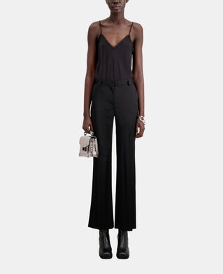 The Kooples F BLACK black satin suit trousers