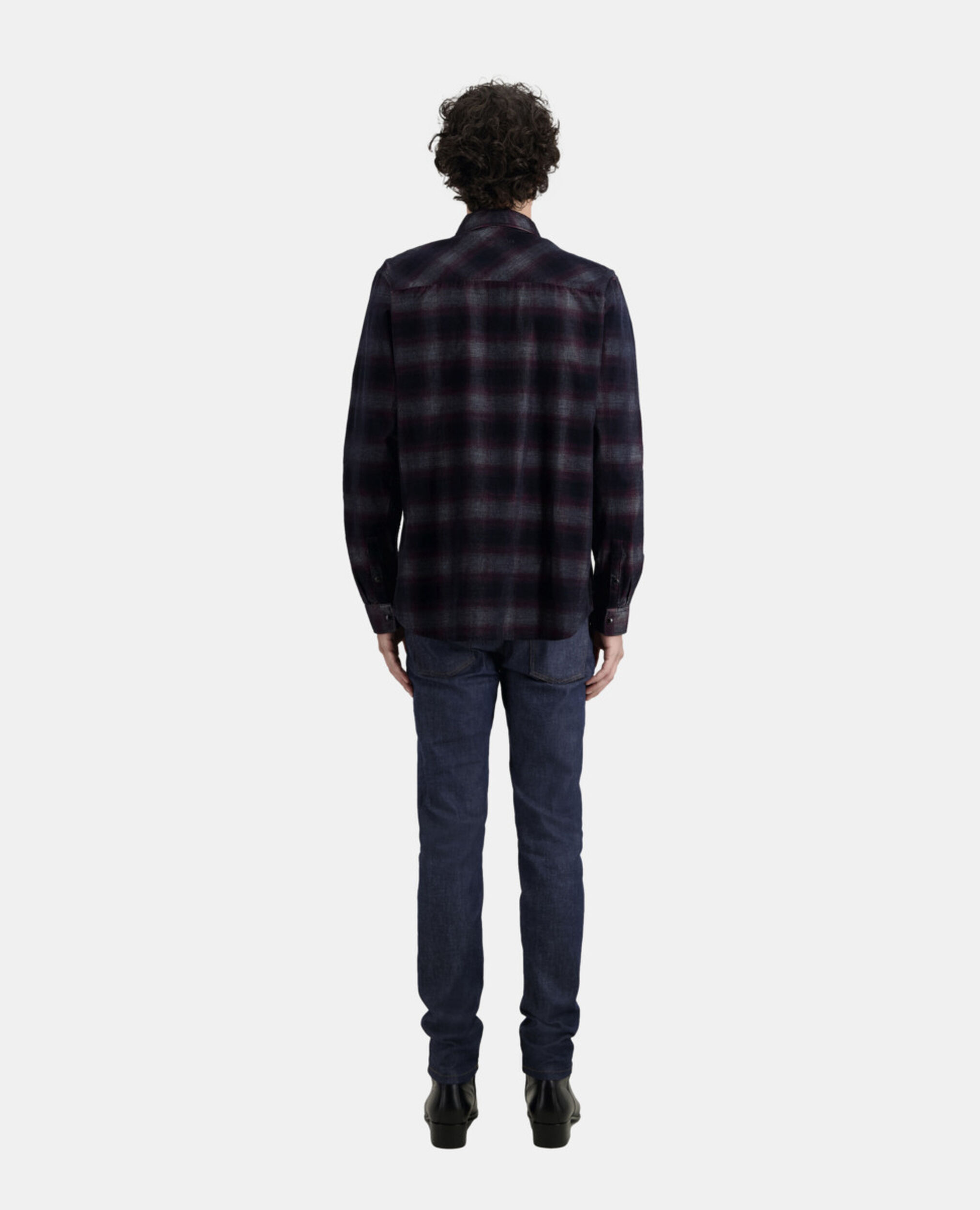 Kariertes Hemd in Schwarz und Bordeauxrot, BLACK / BURGUNDY, hi-res image number null