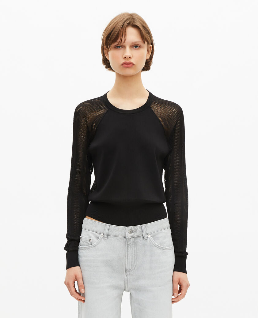 The Kooples DAMEN BLACK schwarzer pullover