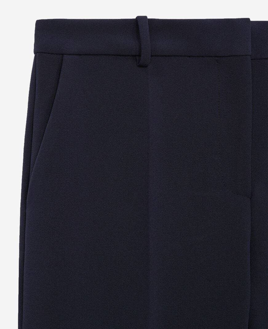 The Kooples WOMEN DARK NAVY slim-fit crepe pants navy blue