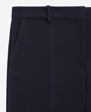 The Kooples WOMEN DARK NAVY slim-fit crepe pants navy blue