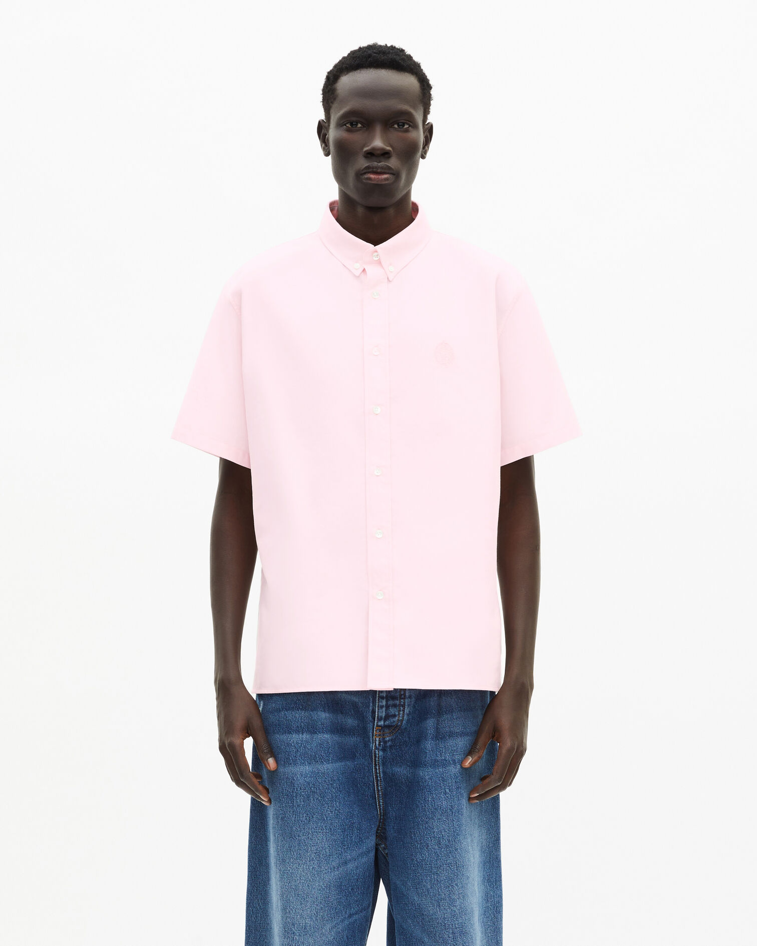 Short-sleeved pink shirt, PALE PINK, hi-res image number null