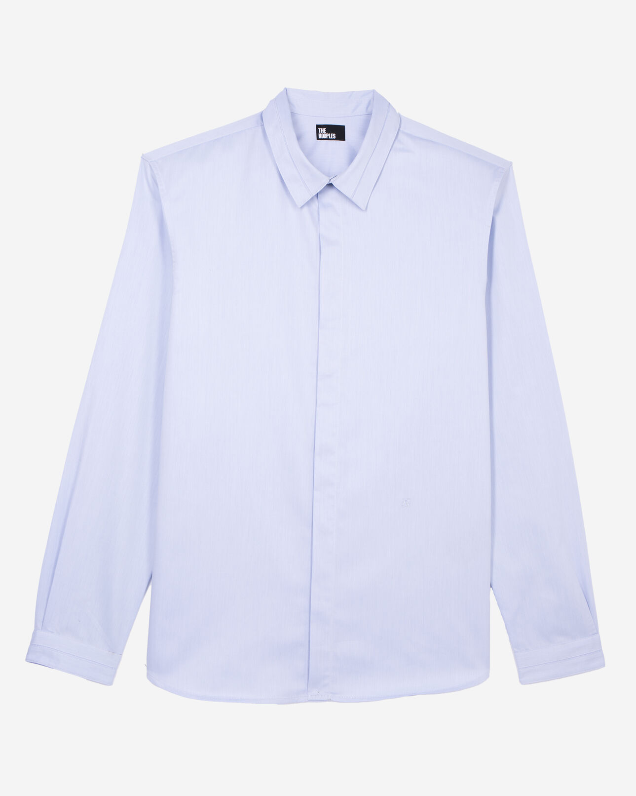 The Kooples MEN LIGHT BLUE smart twill sky blue shirt