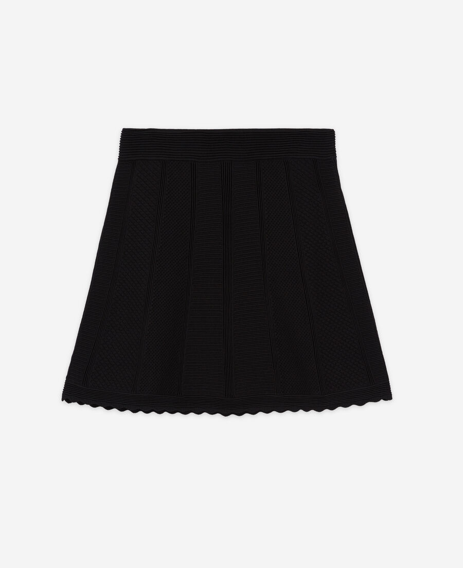 short black knit skirt
