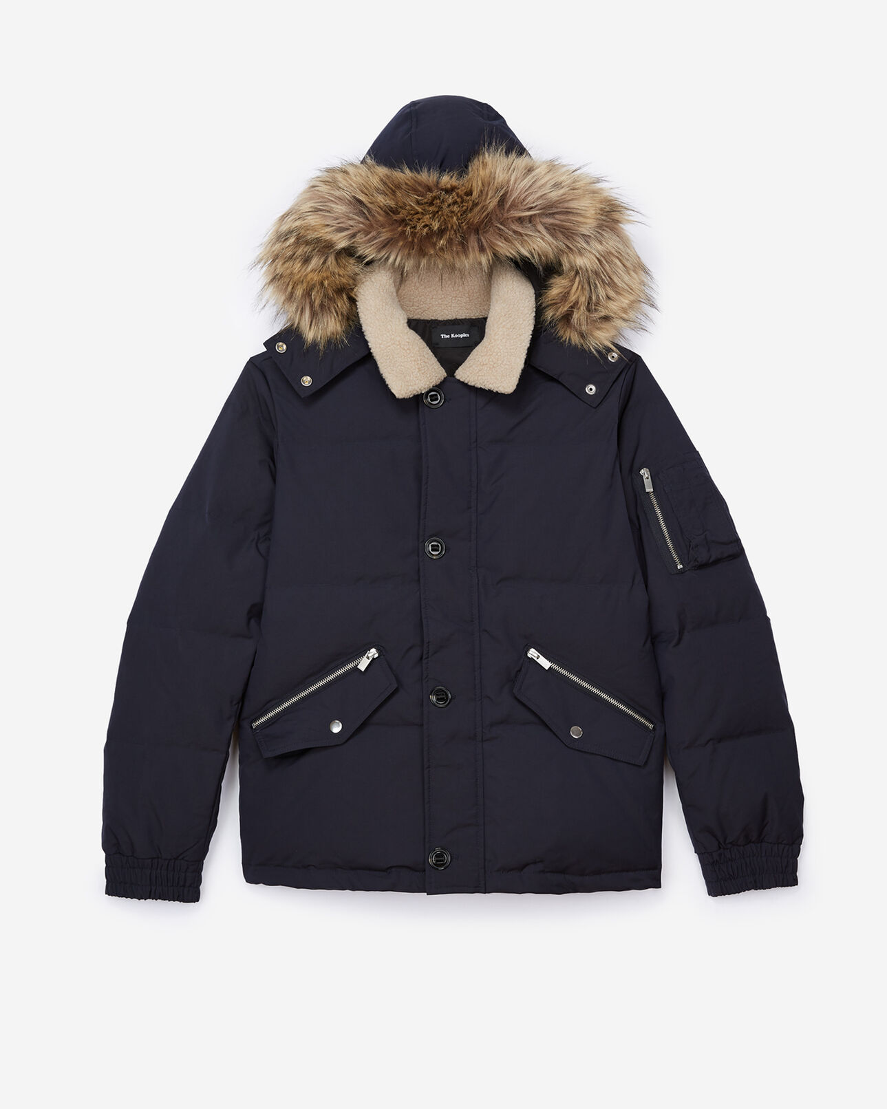 The Kooples MEN NAVY short navy blue down jacket
