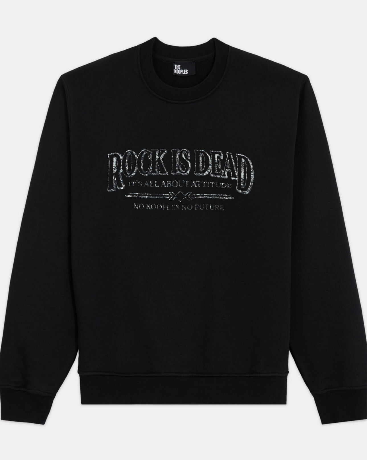 The Kooples MEN BLACK WASHED gray sweatshirt