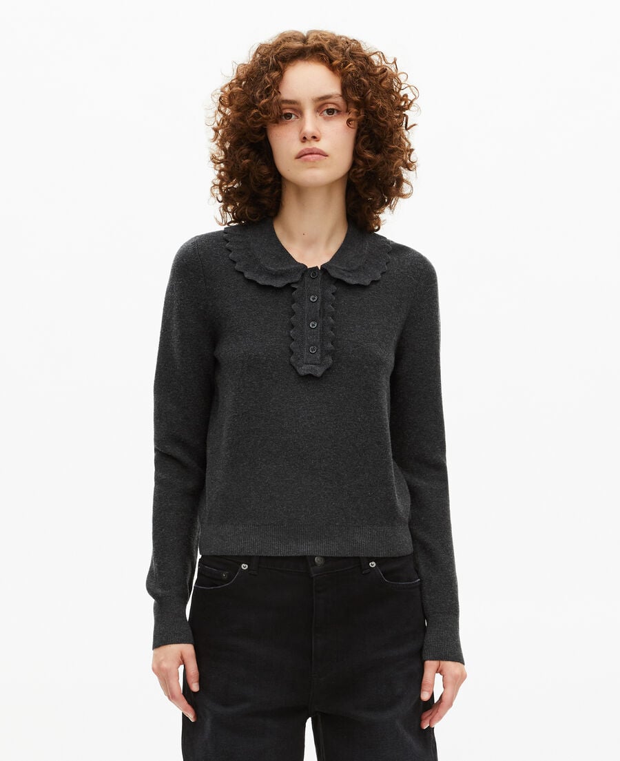 The Kooples WOMEN BLACK black cowl-neck sweater
