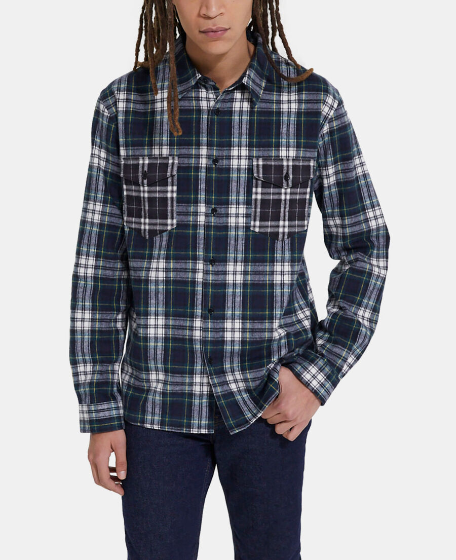 chemise col classique à carreaux