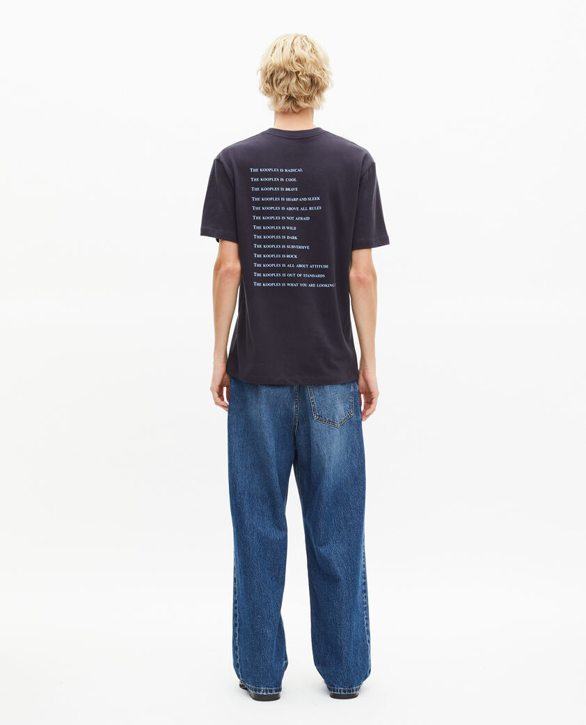 The Kooples HOMME DARK NAVY t-shirt what is denim marine