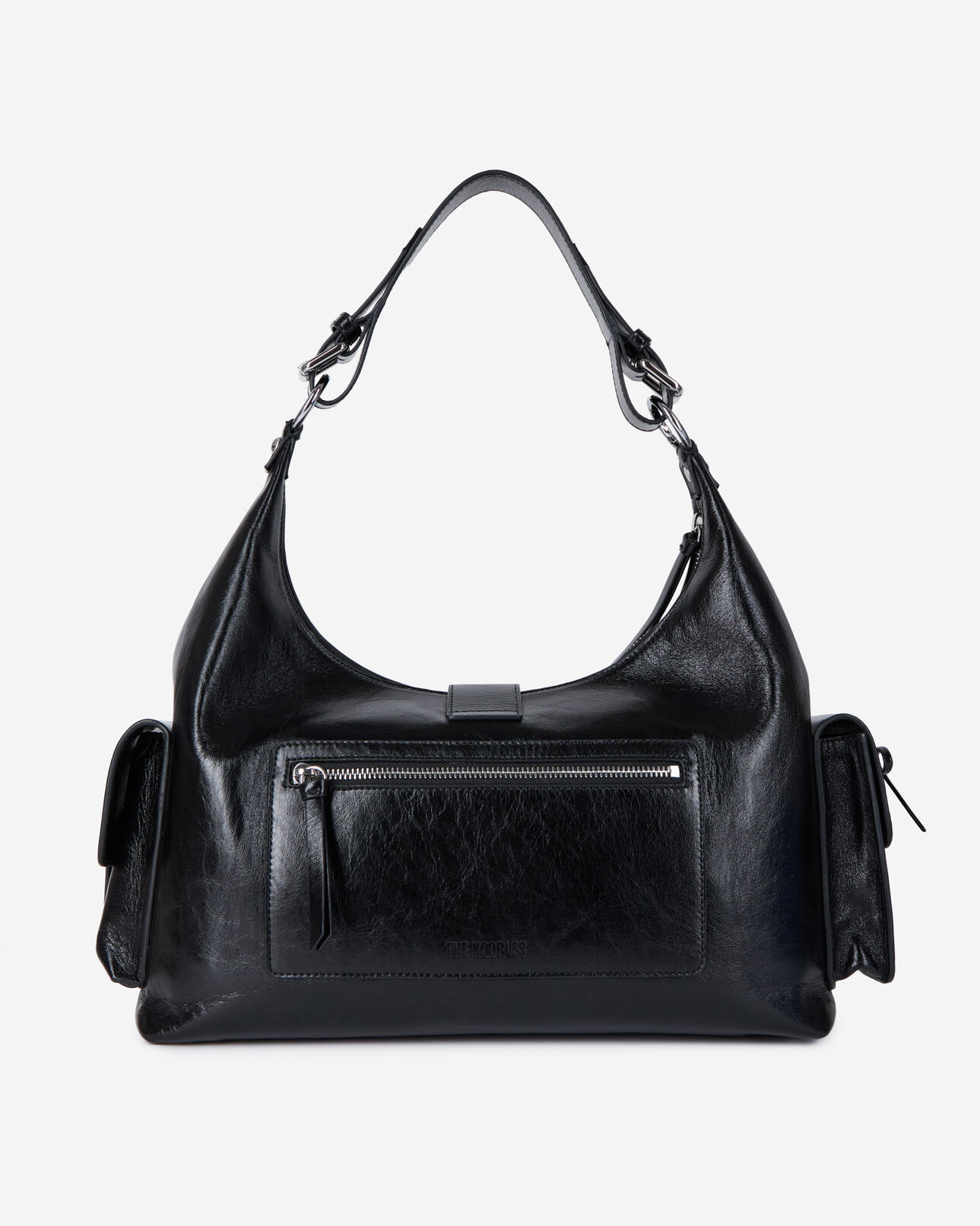 The Kooples FEMME BLACK sac amelia xl en cuir noir