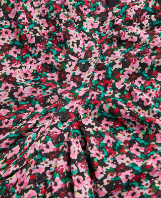 The Kooples F MULTICOLOR short printed dress with shirring