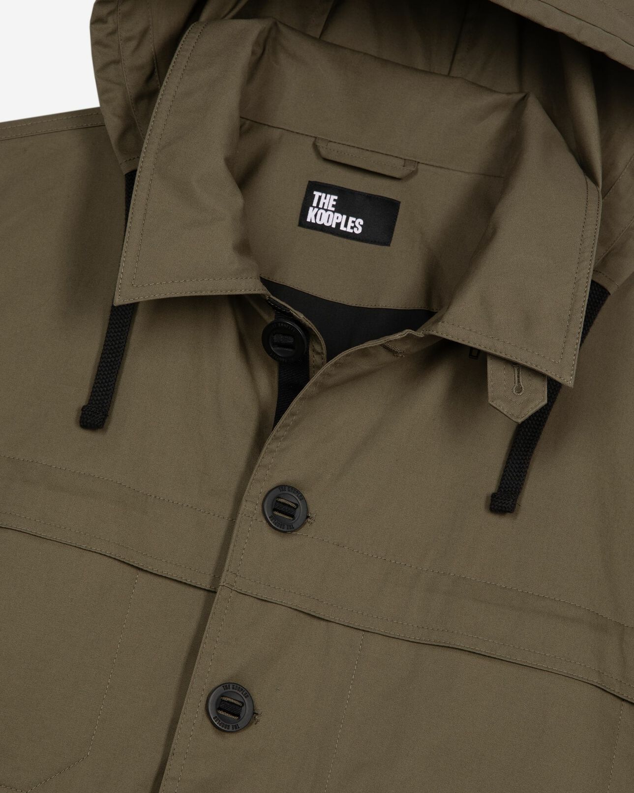 The Kooples H KAKI khaki short hooded parka