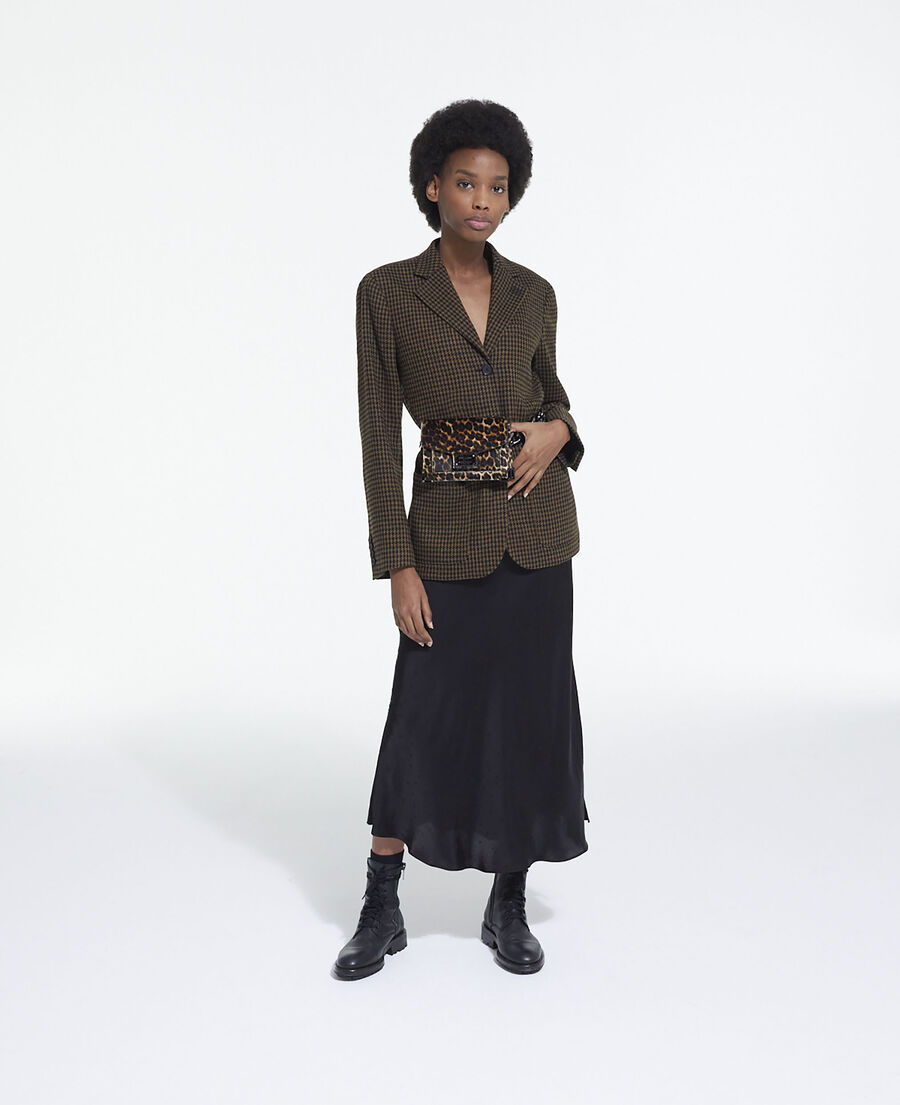 veste en laine pied-de-poule
