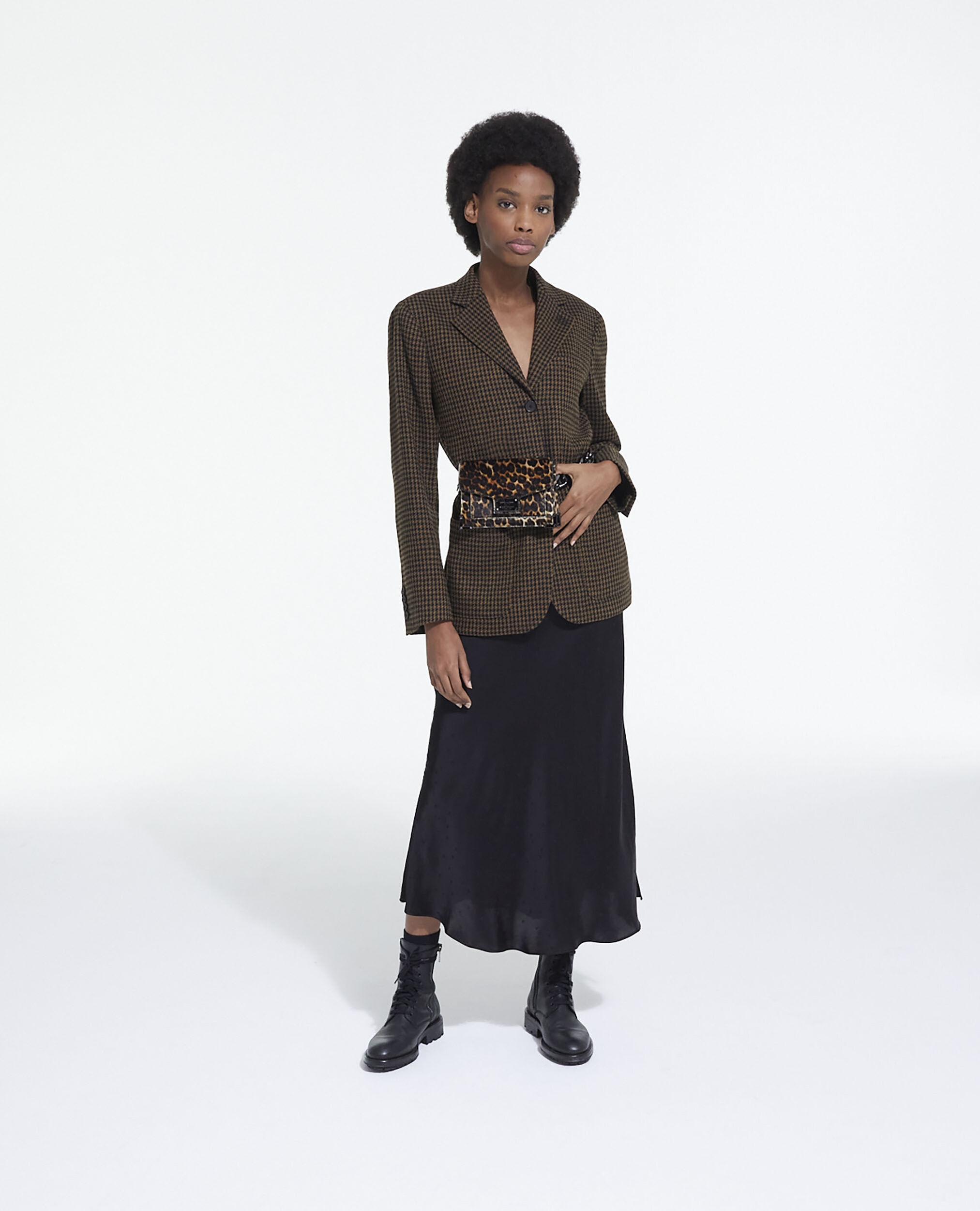 Veste en laine pied-de-poule, BLACK BROWN, hi-res image number null