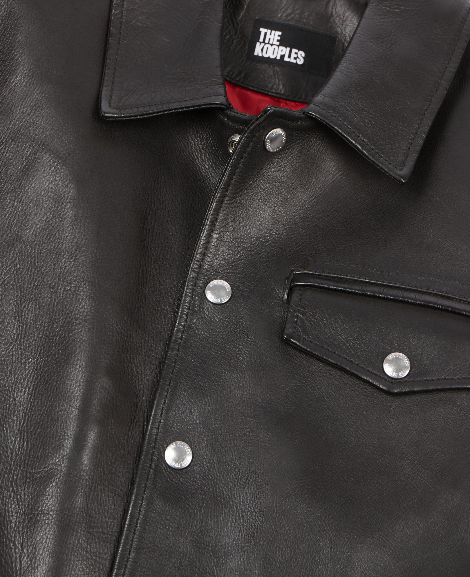 The Kooples HOMME BLACK veste en cuir noir  