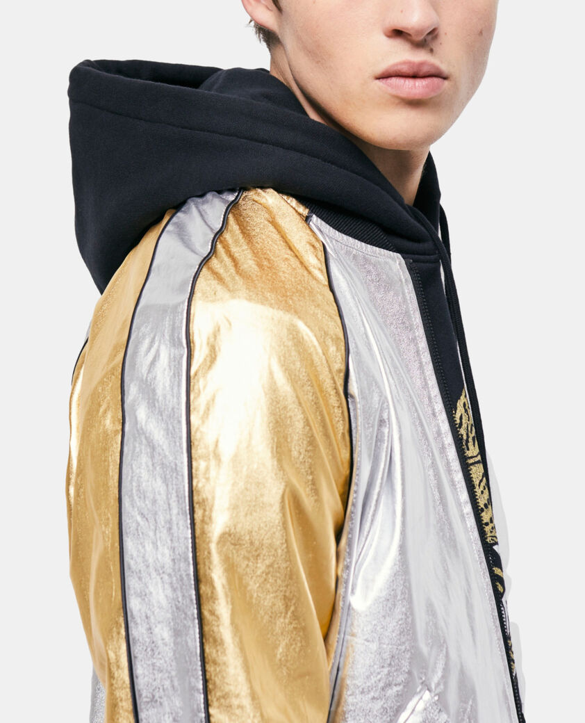 The Kooples HOMME SILVER / GOLD bomber doré et argenté
