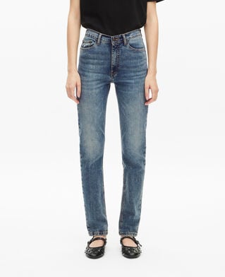 The Kooples MUJER USED RAPIECE vaqueros pitillo azules desteñidos