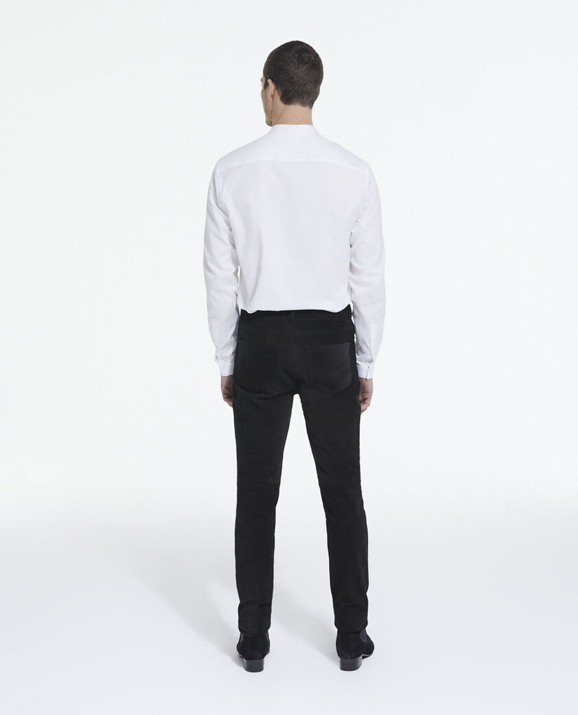 The Kooples HOMME WHITE chemise col officier en coton blanc