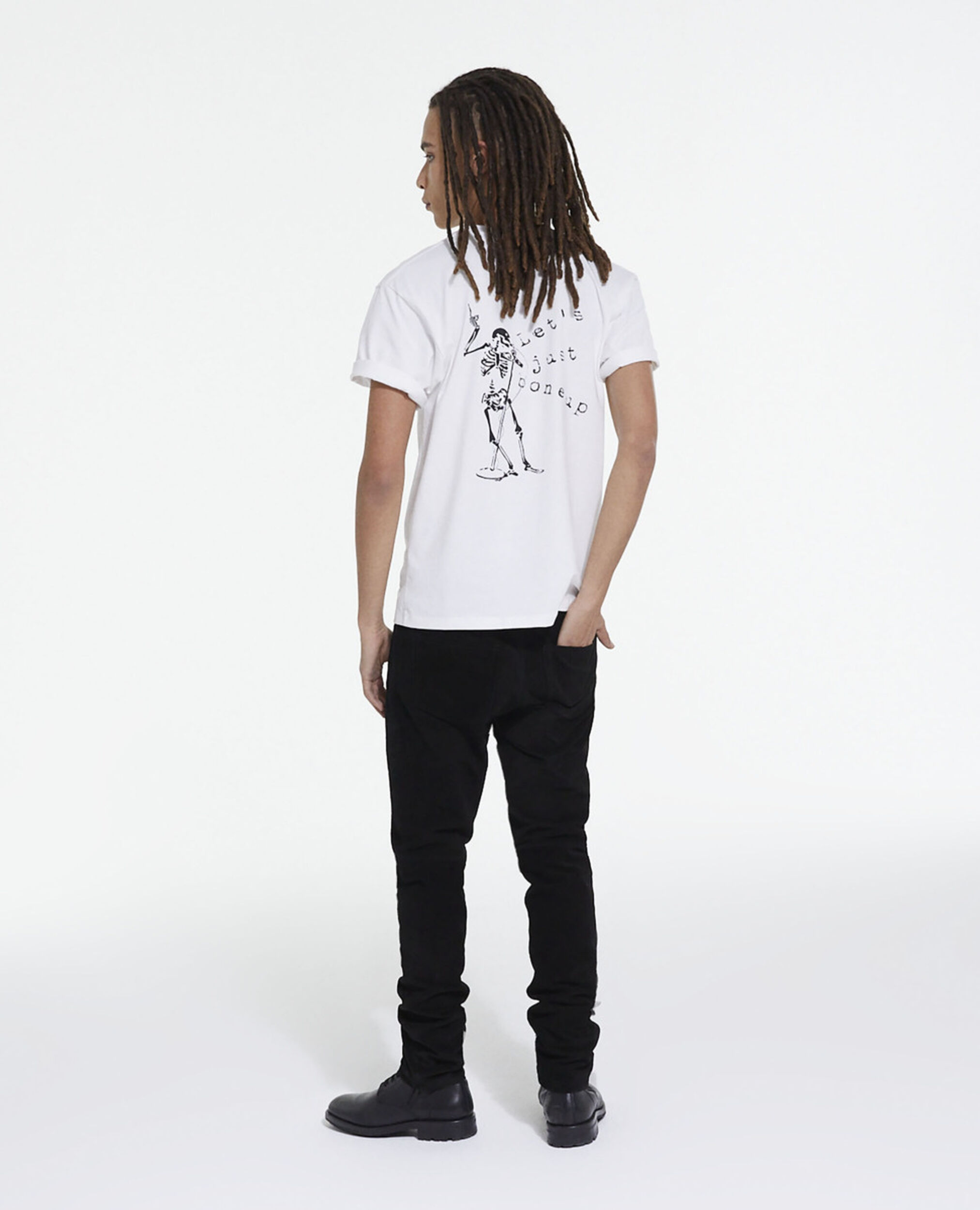 White screen print T-shirt, WHITE, hi-res image number null