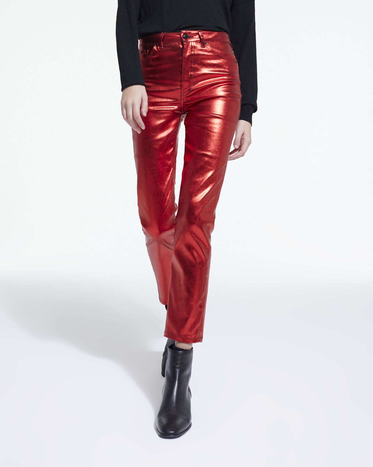 The Kooples WOMEN TANGO RED slim red jeans