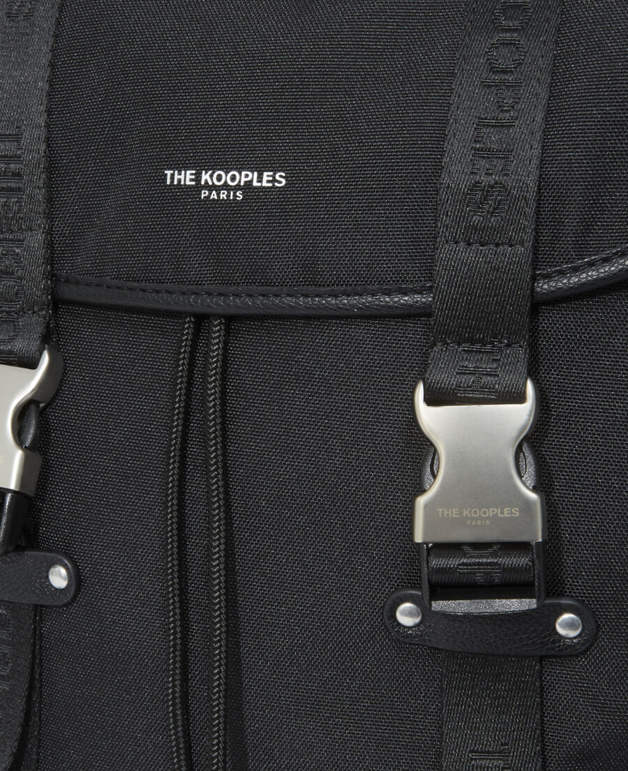 black technical backpack with pockets