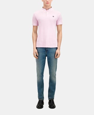The Kooples H PALE PINK pink cotton polo t-shirt