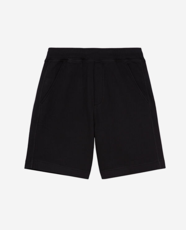 schwarze shorts aus molton