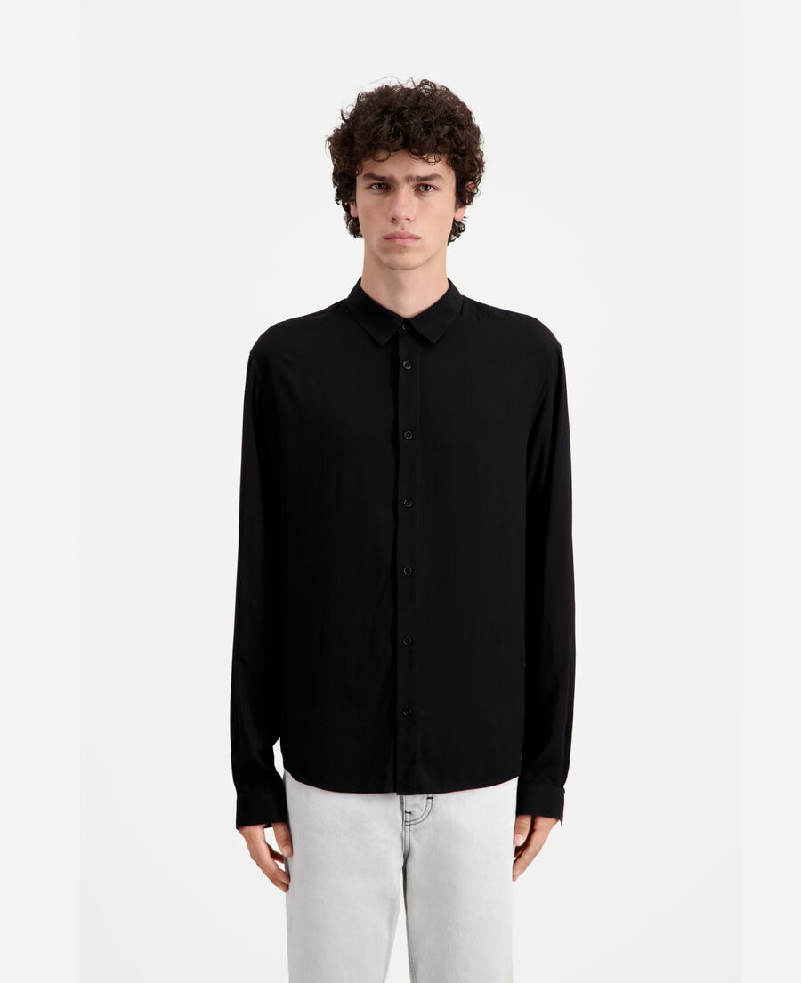 black shirt  with classic collar