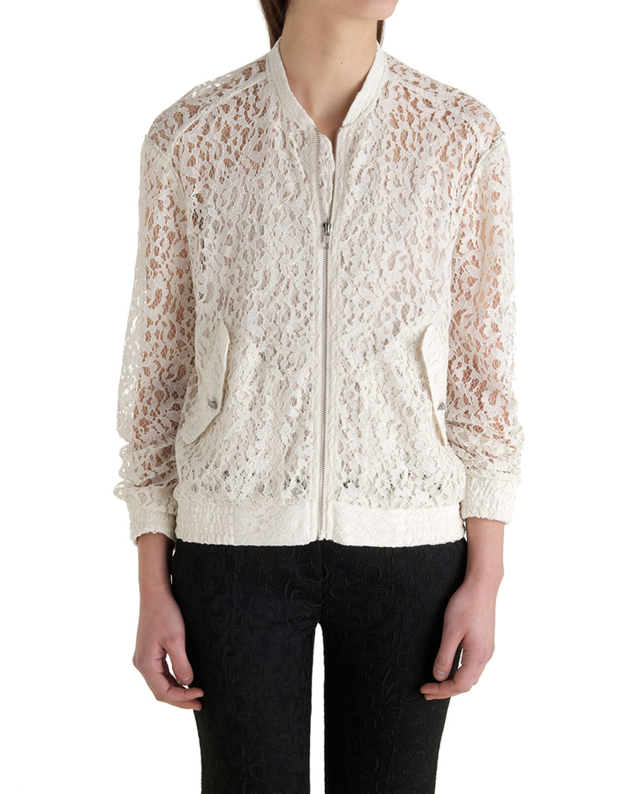The Kooples FEMME CREAM veste dentelle écru