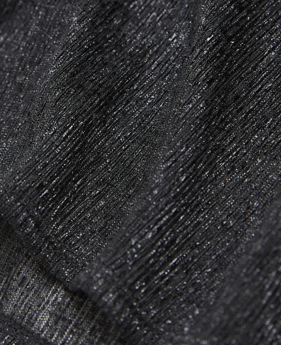 The Kooples F BLACK flowing black top with puffed sleeves