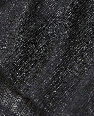 The Kooples F BLACK flowing black top with puffed sleeves