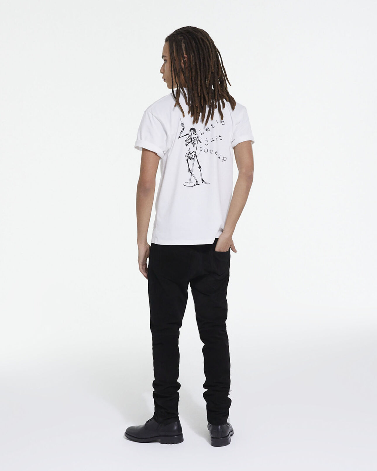 The Kooples MEN WHITE white screen print t-shirt