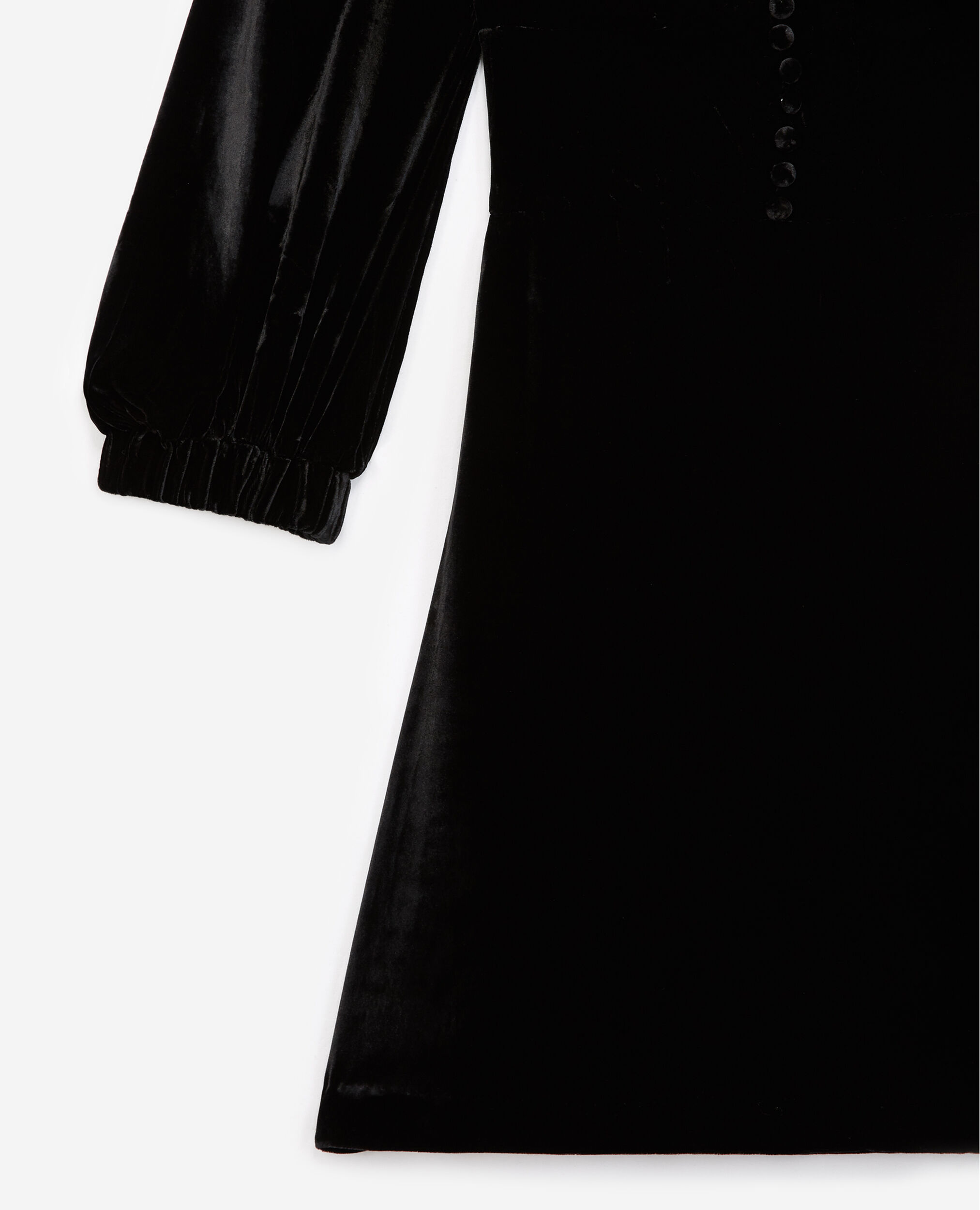 Vestido terciopelo negro tipo corpiño, BLACK, hi-res image number null