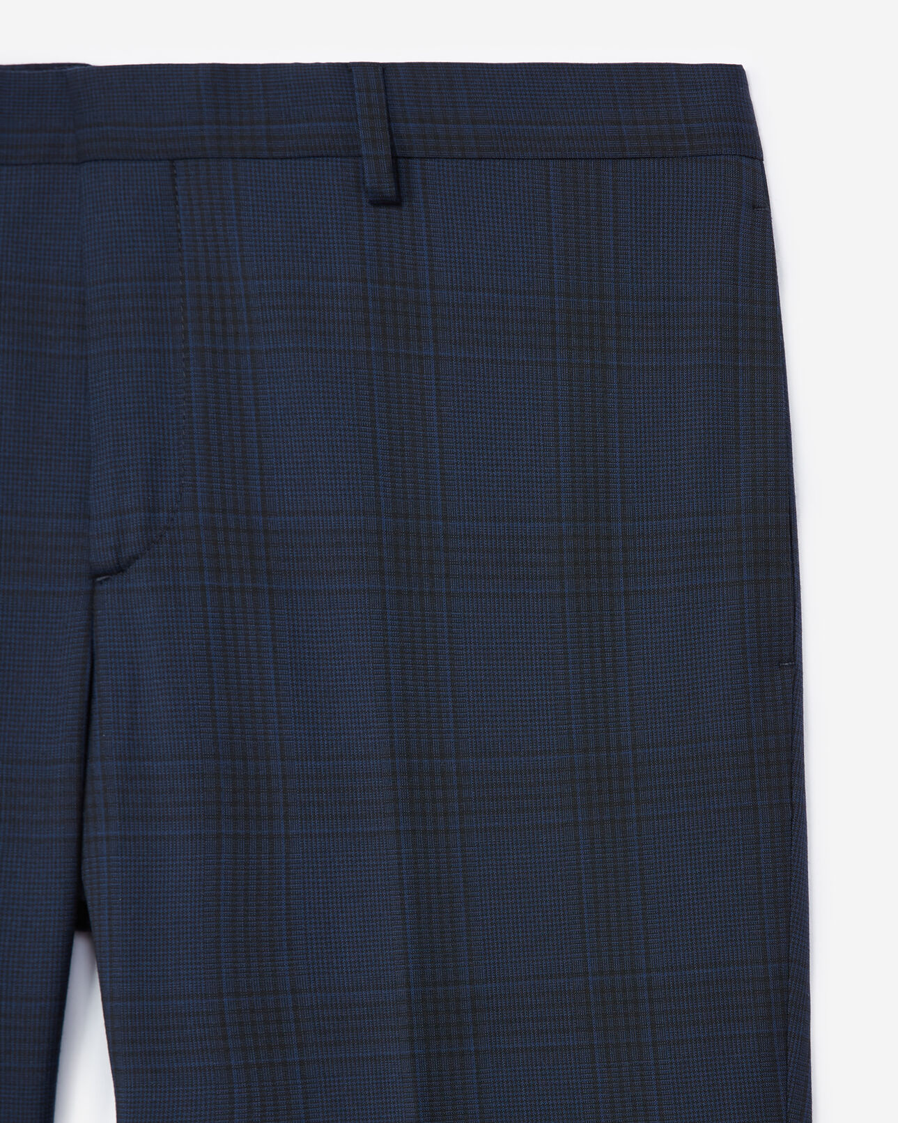 The Kooples MEN NAVY blue suit pants in wool with check motif