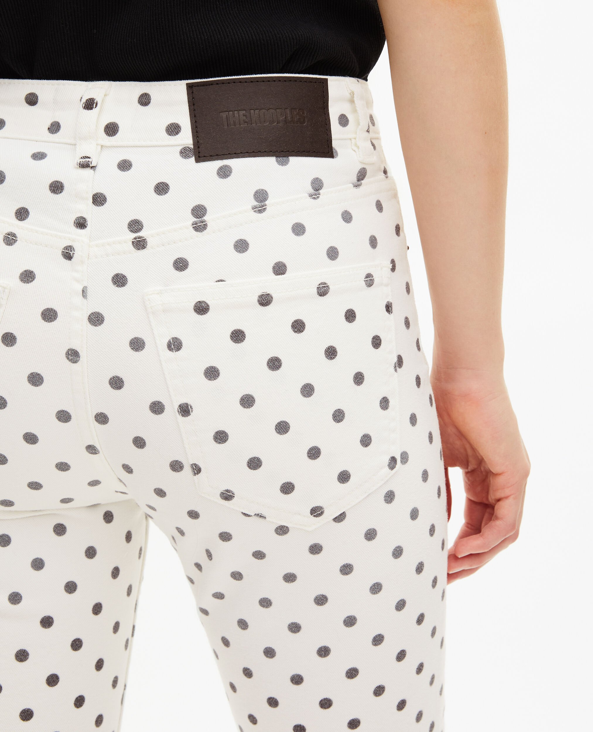 Jean slim à pois beige, BEIGE GREY, hi-res image number null