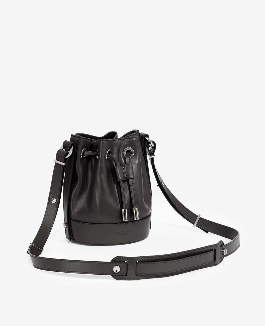 sac tina small cuir lisse noir