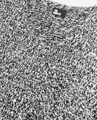 The Kooples MEN BLACK WHITE black and white wool sweater