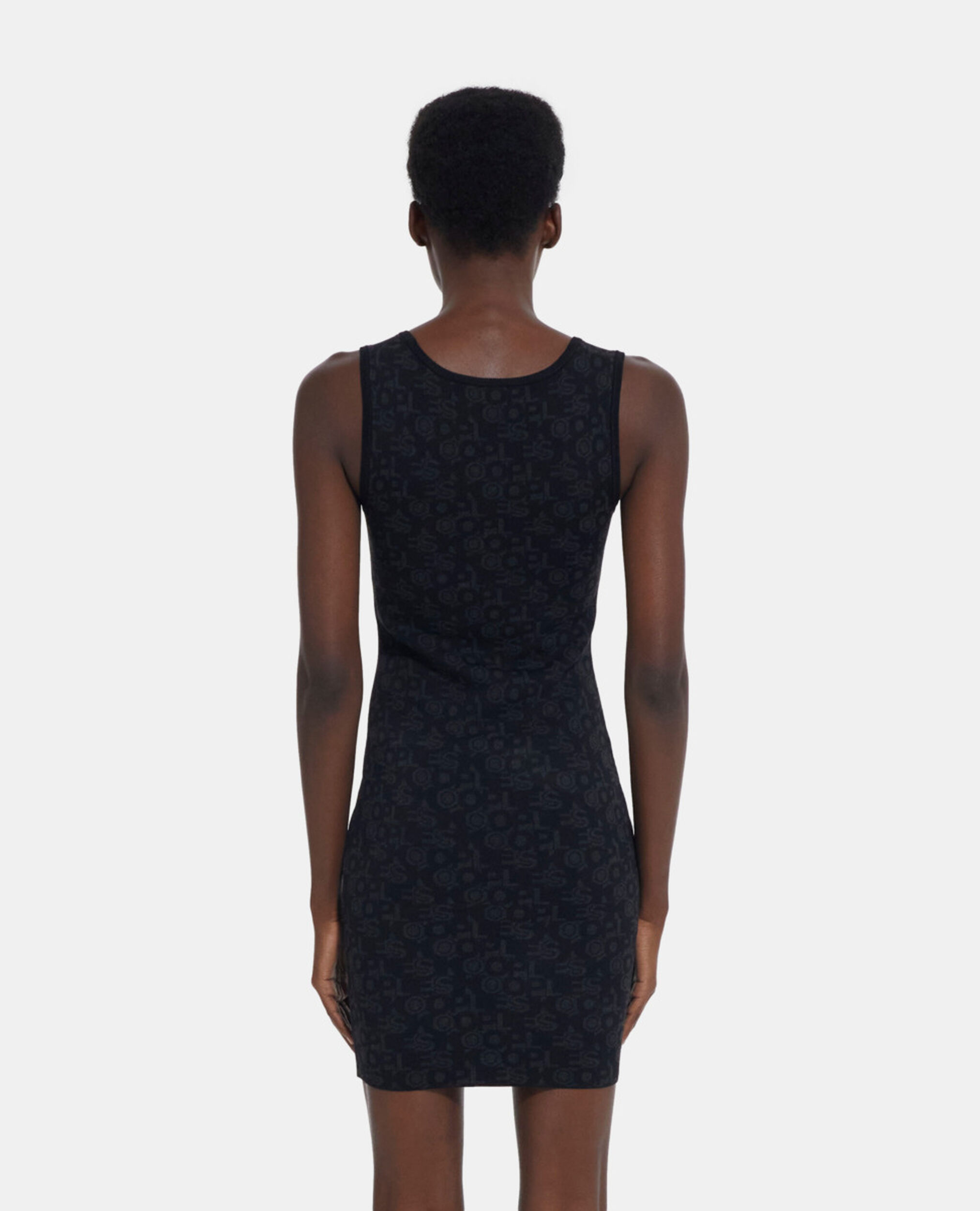 Kurzes Kleid mit The Kooples Logo, BLACK DARK GREY, hi-res image number null