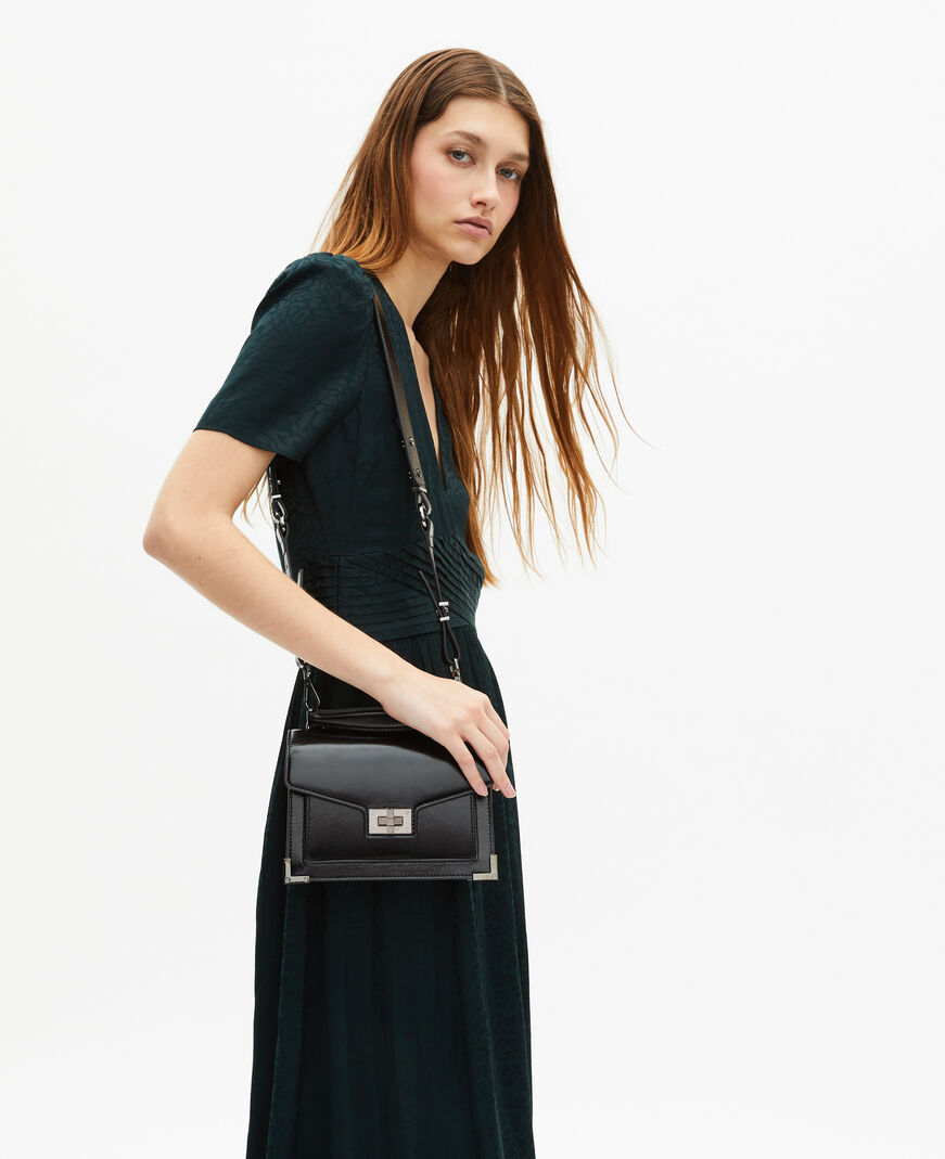 The Kooples FEMME BLACK sac emily small en cuir noir
