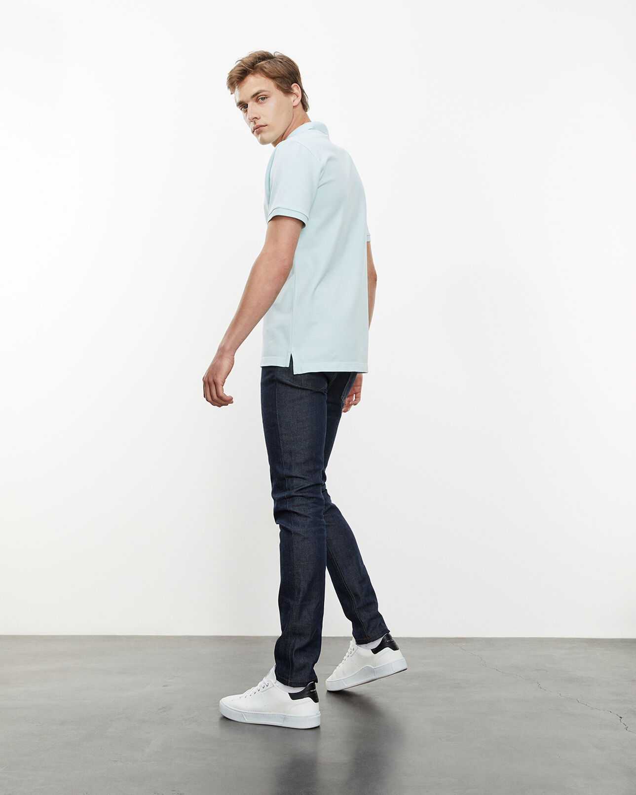 The Kooples HOMME MINT polo coton vert menthe à boutons bijoux
