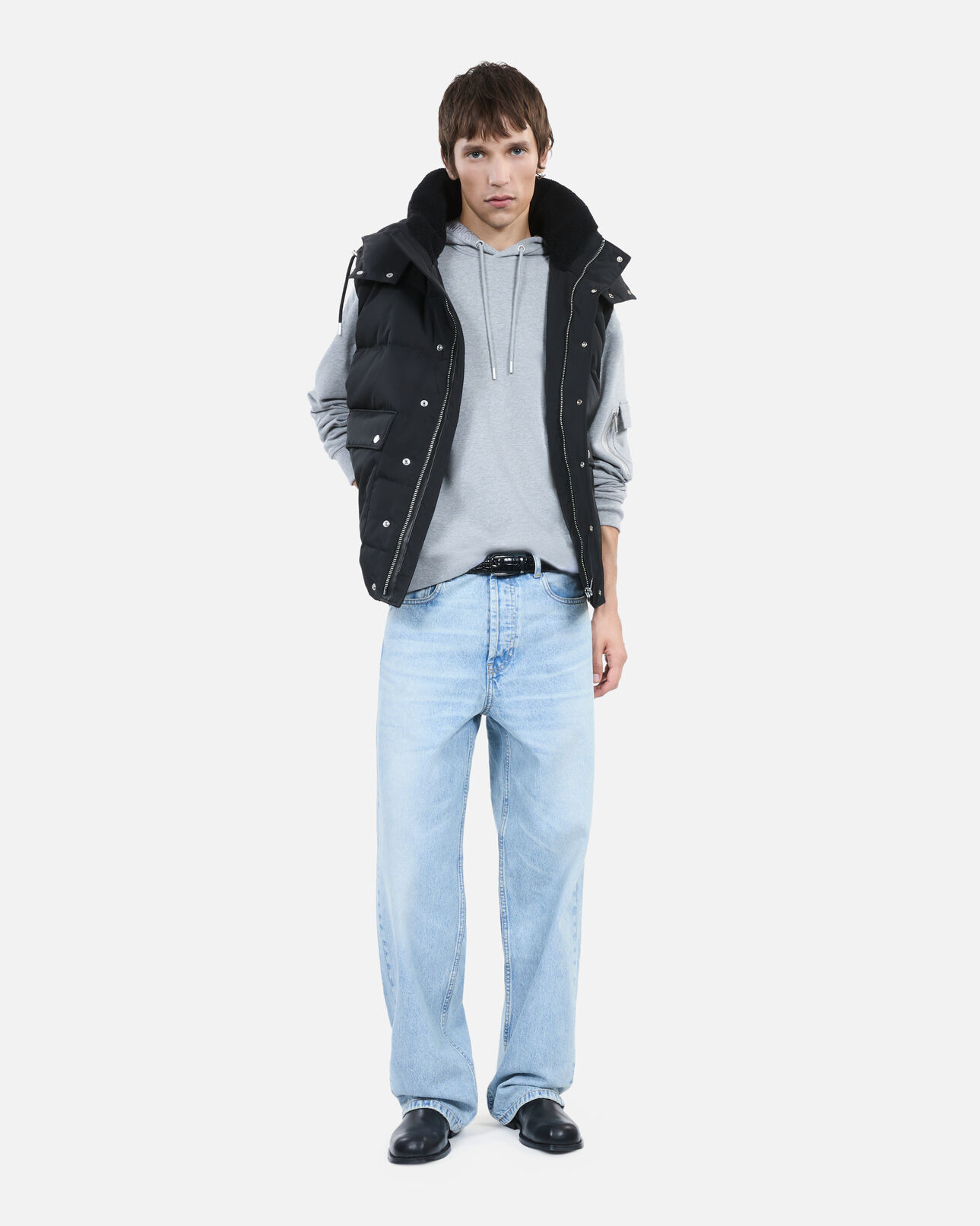 The Kooples HOMME BLACK doudoune sans manches noire