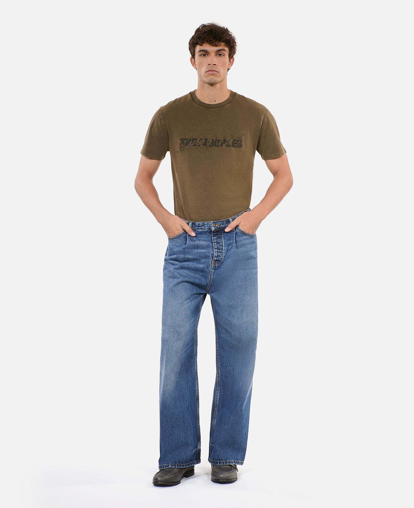 The Kooples HERREN BLUE ELECTRIC weite, dunkelblaue jeans