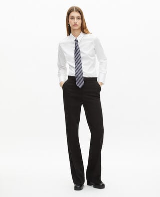 The Kooples DAMEN BLACK schneiderhose aus krepp gerade geschnitten schwarz